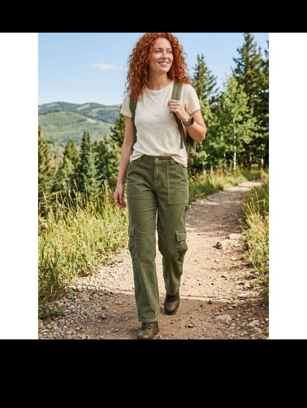 ⭐️3/$30⭐️ Forever 21 Women's Corduroy Cargo Utility Pants Olive Green Medium